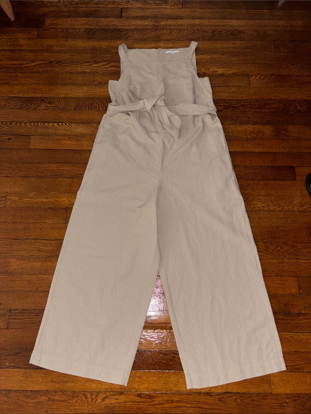Uniqlo Sleeveless Wide-Leg Jumpsuit in Light Beige